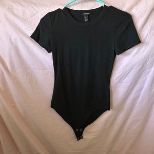 Short sleeve black forever 21 bodysuit